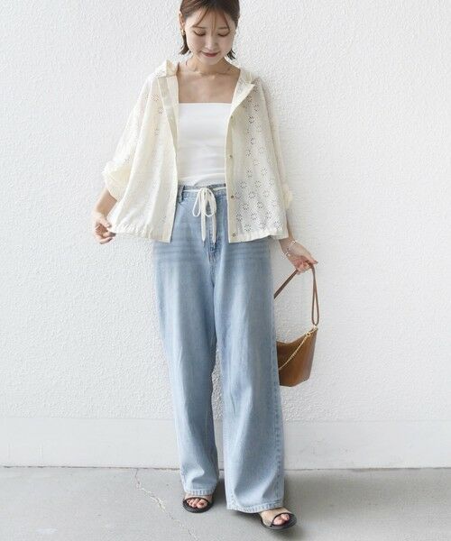 SHIPS / シップス シャツ・ブラウス | 【WEB限定】〈手洗い可能〉レース フード シャツ 羽織 | 詳細13