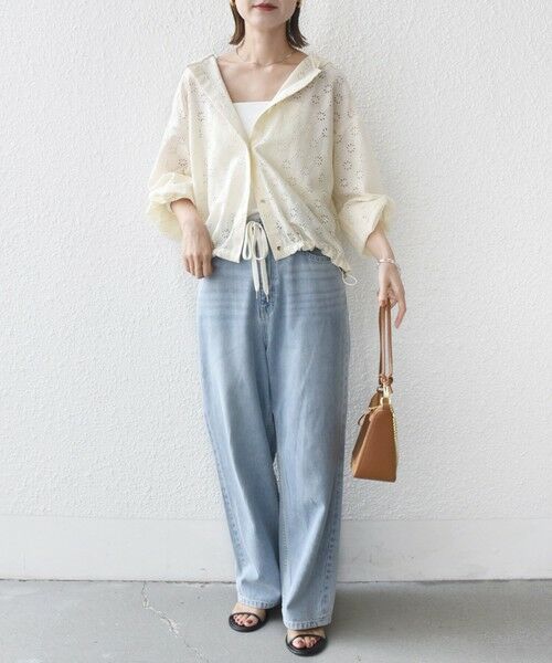 SHIPS / シップス シャツ・ブラウス | 【WEB限定】〈手洗い可能〉レース フード シャツ 羽織 | 詳細2