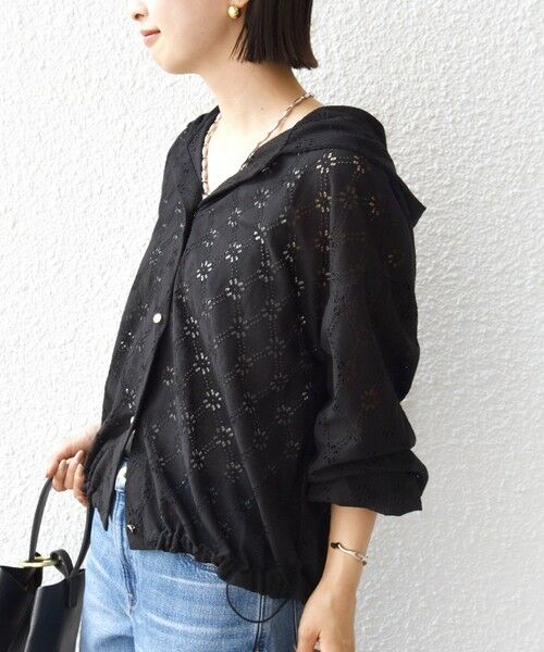 SHIPS / シップス シャツ・ブラウス | 【WEB限定】〈手洗い可能〉レース フード シャツ 羽織 | 詳細27