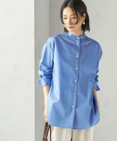 SHIPS / シップス シャツ・ブラウス | 〈手洗い可能〉ソリッド フロント ヨーク スタンドカラー シャツ