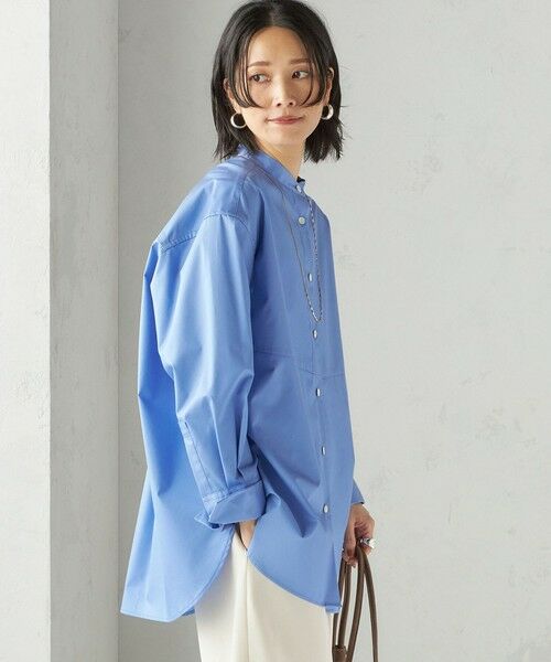 SHIPS / シップス シャツ・ブラウス | 〈手洗い可能〉ソリッド フロント ヨーク スタンドカラー シャツ | 詳細13