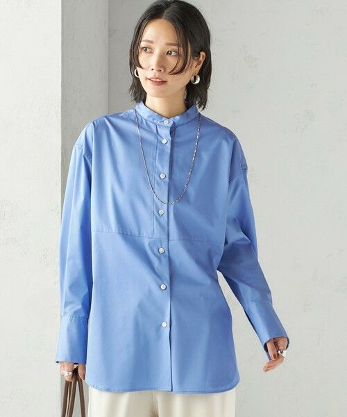 SHIPS / シップス シャツ・ブラウス | 〈手洗い可能〉ソリッド フロント ヨーク スタンドカラー シャツ | 詳細15