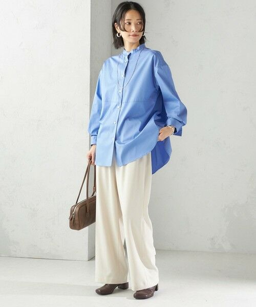 SHIPS / シップス シャツ・ブラウス | 〈手洗い可能〉ソリッド フロント ヨーク スタンドカラー シャツ | 詳細2