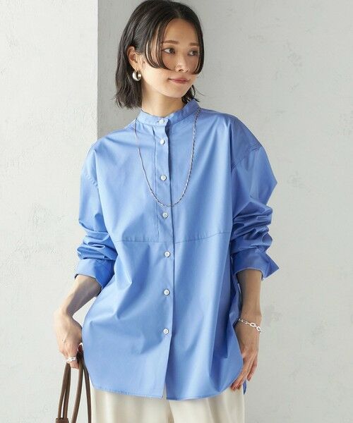 SHIPS / シップス シャツ・ブラウス | 〈手洗い可能〉ソリッド フロント ヨーク スタンドカラー シャツ | 詳細8