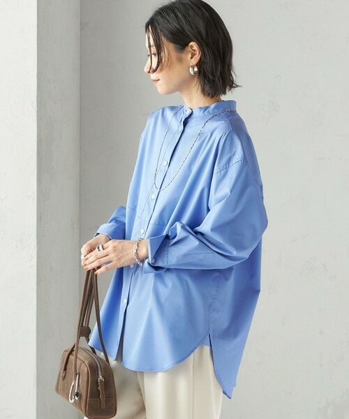 SHIPS / シップス シャツ・ブラウス | 〈手洗い可能〉ソリッド フロント ヨーク スタンドカラー シャツ | 詳細9