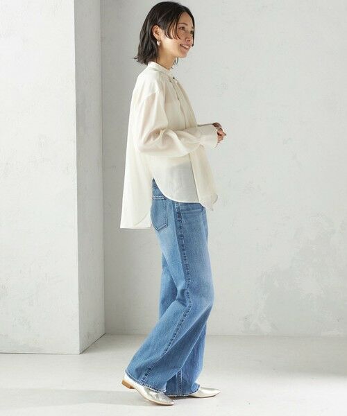 SHIPS / シップス シャツ・ブラウス | 〈手洗い可能〉シアー リボン タイ ブラウス | 詳細4