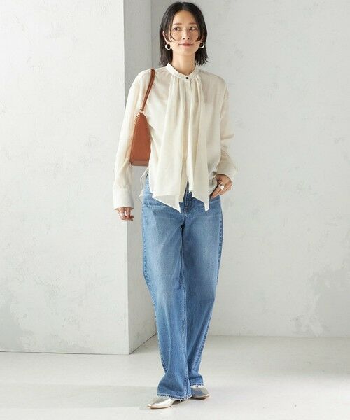 SHIPS / シップス シャツ・ブラウス | 〈手洗い可能〉シアー リボン タイ ブラウス | 詳細5