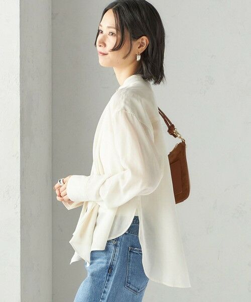 SHIPS / シップス シャツ・ブラウス | 〈手洗い可能〉シアー リボン タイ ブラウス | 詳細7