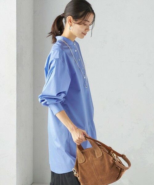 SHIPS / シップス チュニック | 〈手洗い可能〉ソリッド バックタック チュニック シャツ | 詳細14