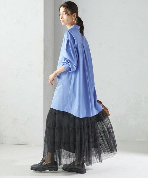 SHIPS / シップス チュニック | 〈手洗い可能〉ソリッド バックタック チュニック シャツ | 詳細2