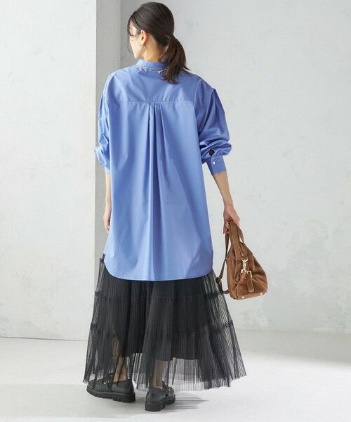 SHIPS / シップス チュニック | 〈手洗い可能〉ソリッド バックタック チュニック シャツ | 詳細3