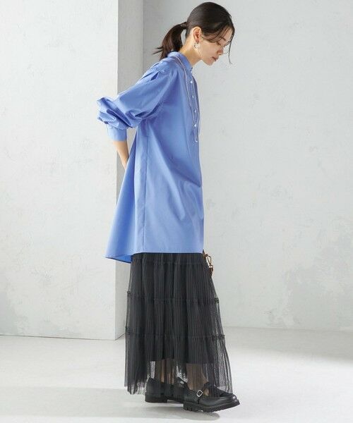 SHIPS / シップス チュニック | 〈手洗い可能〉ソリッド バックタック チュニック シャツ | 詳細4