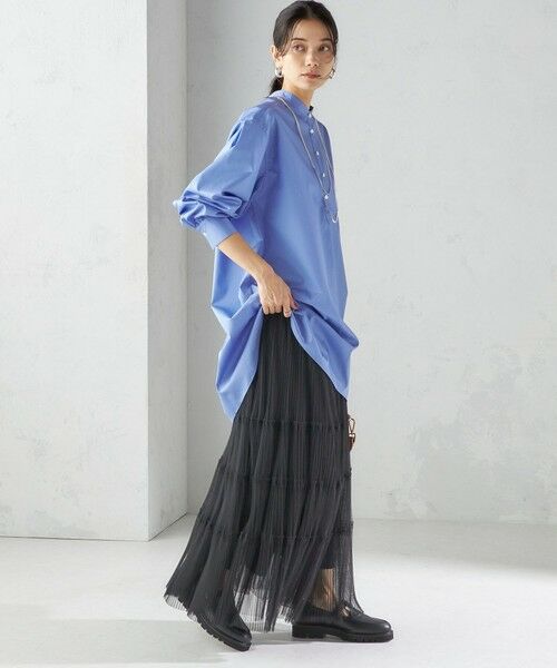 SHIPS / シップス チュニック | 〈手洗い可能〉ソリッド バックタック チュニック シャツ | 詳細5