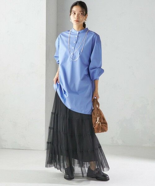 SHIPS / シップス チュニック | 〈手洗い可能〉ソリッド バックタック チュニック シャツ | 詳細7