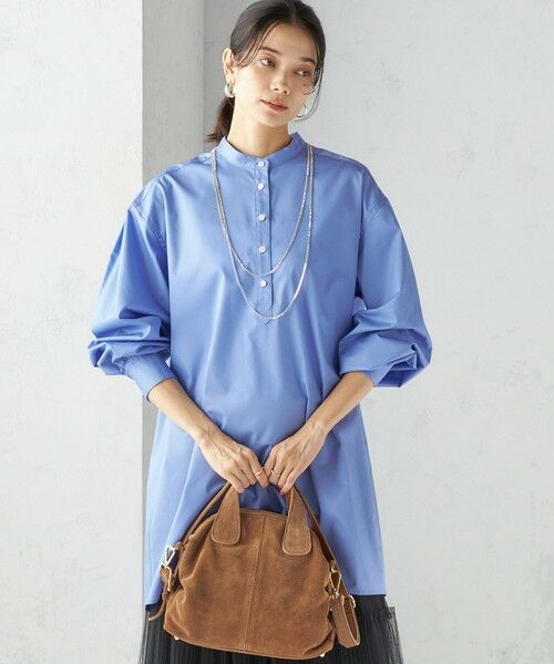 SHIPS / シップス チュニック | 〈手洗い可能〉ソリッド バックタック チュニック シャツ | 詳細9