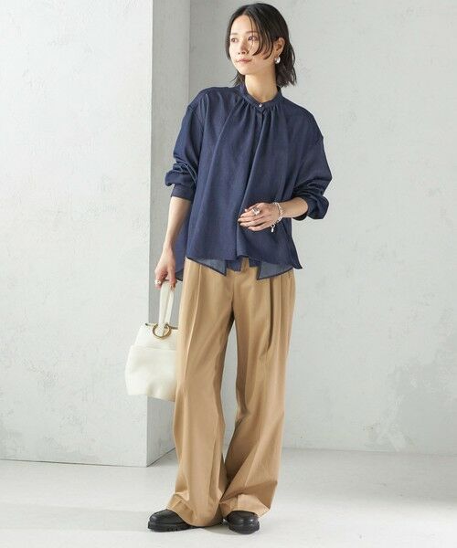 SHIPS / シップス シャツ・ブラウス | 〈手洗い可能〉デニム ライク リボン タイ ブラウス | 詳細1