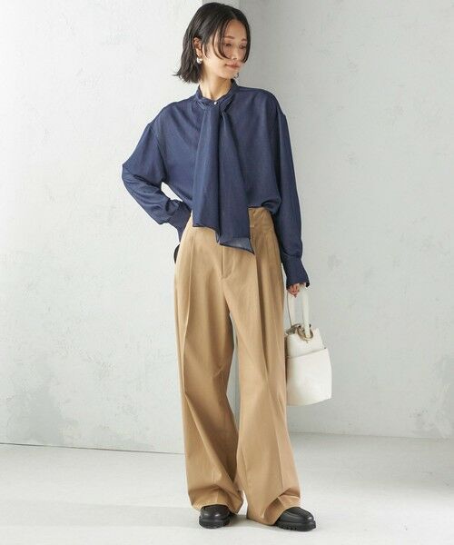 SHIPS / シップス シャツ・ブラウス | 〈手洗い可能〉デニム ライク リボン タイ ブラウス | 詳細18