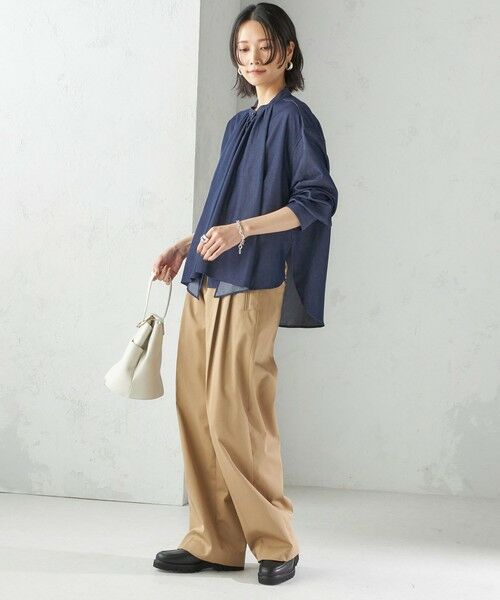 SHIPS / シップス シャツ・ブラウス | 〈手洗い可能〉デニム ライク リボン タイ ブラウス | 詳細2