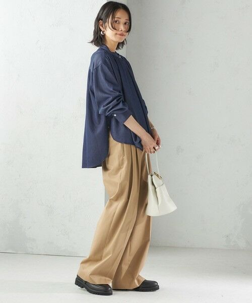 SHIPS / シップス シャツ・ブラウス | 〈手洗い可能〉デニム ライク リボン タイ ブラウス | 詳細4