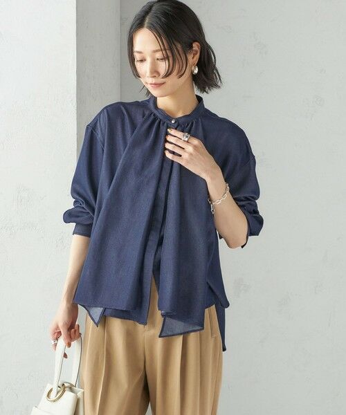 SHIPS / シップス シャツ・ブラウス | 〈手洗い可能〉デニム ライク リボン タイ ブラウス | 詳細5