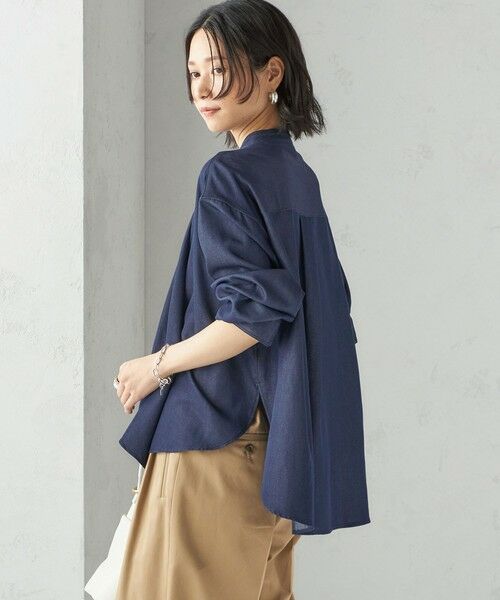 SHIPS / シップス シャツ・ブラウス | 〈手洗い可能〉デニム ライク リボン タイ ブラウス | 詳細6