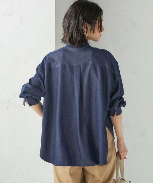 SHIPS / シップス シャツ・ブラウス | 〈手洗い可能〉デニム ライク リボン タイ ブラウス | 詳細7
