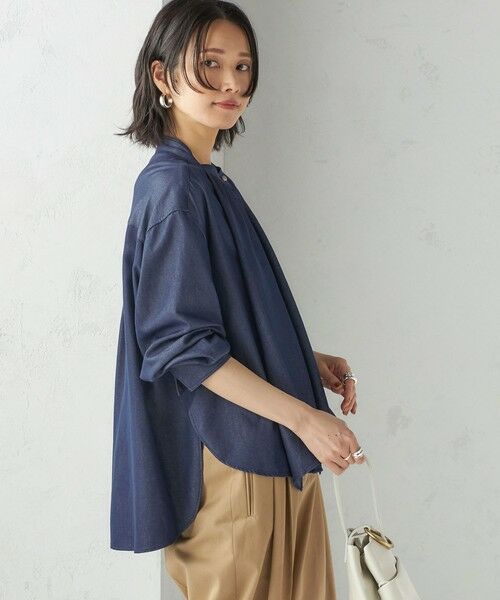SHIPS / シップス シャツ・ブラウス | 〈手洗い可能〉デニム ライク リボン タイ ブラウス | 詳細8