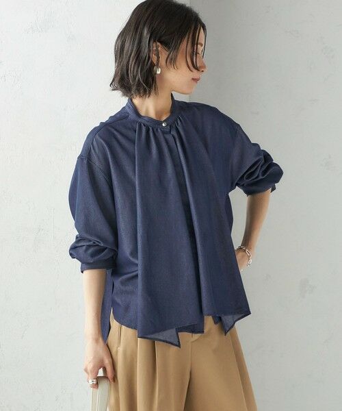 SHIPS / シップス シャツ・ブラウス | 〈手洗い可能〉デニム ライク リボン タイ ブラウス | 詳細9
