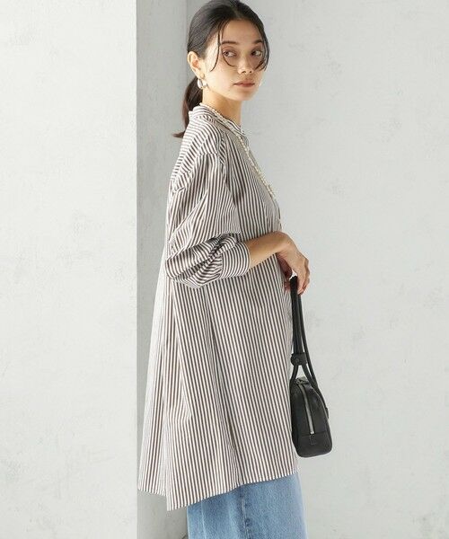 SHIPS / シップス チュニック | 〈手洗い可能〉ストライプ バックタック チュニック シャツ | 詳細10
