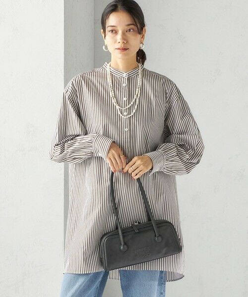 SHIPS / シップス チュニック | 〈手洗い可能〉ストライプ バックタック チュニック シャツ | 詳細13