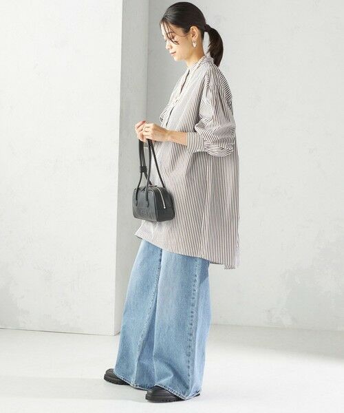 SHIPS / シップス チュニック | 〈手洗い可能〉ストライプ バックタック チュニック シャツ | 詳細3