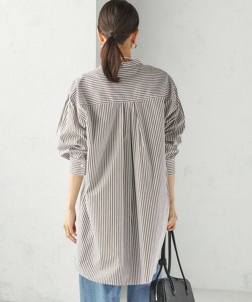SHIPS / シップス チュニック | 〈手洗い可能〉ストライプ バックタック チュニック シャツ | 詳細9