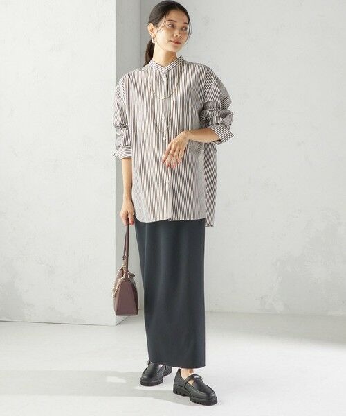 SHIPS / シップス シャツ・ブラウス | 〈手洗い可能〉ストライプ フロント ヨーク スタンドカラー シャツ | 詳細1