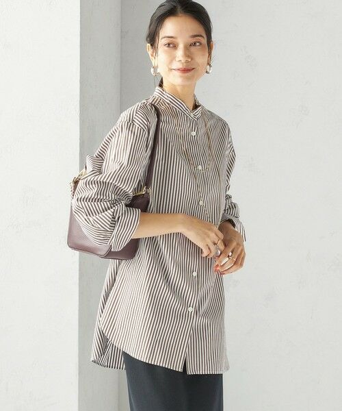 SHIPS / シップス シャツ・ブラウス | 〈手洗い可能〉ストライプ フロント ヨーク スタンドカラー シャツ | 詳細10