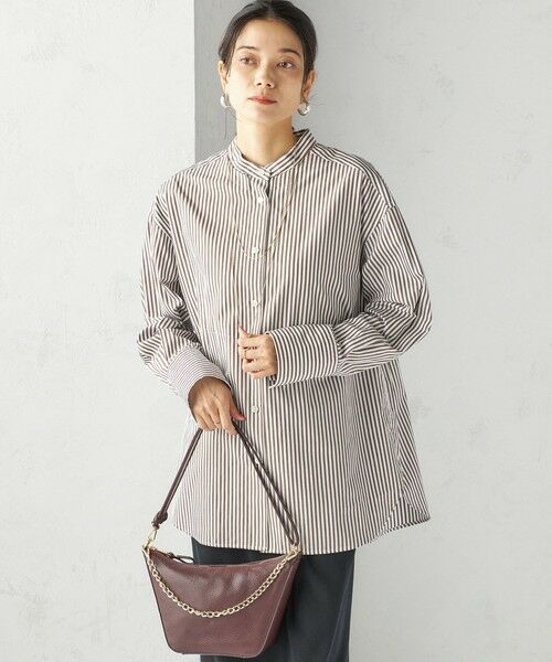 SHIPS / シップス シャツ・ブラウス | 〈手洗い可能〉ストライプ フロント ヨーク スタンドカラー シャツ | 詳細12