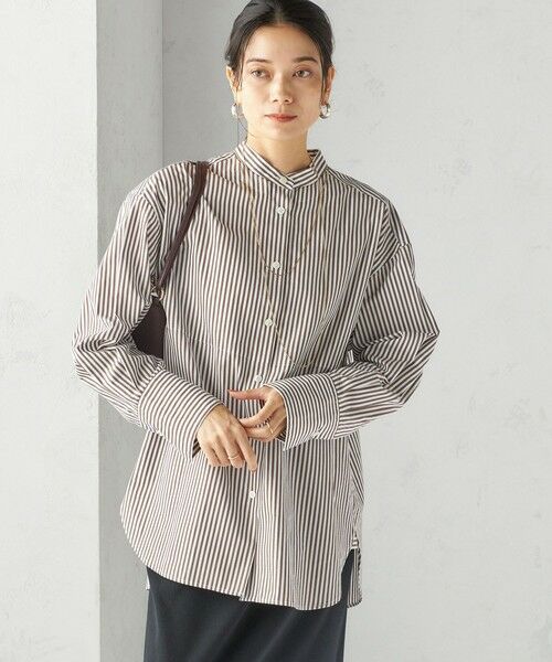 SHIPS / シップス シャツ・ブラウス | 〈手洗い可能〉ストライプ フロント ヨーク スタンドカラー シャツ | 詳細14