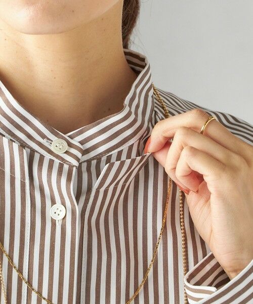 SHIPS / シップス シャツ・ブラウス | 〈手洗い可能〉ストライプ フロント ヨーク スタンドカラー シャツ | 詳細15