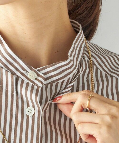 SHIPS / シップス シャツ・ブラウス | 〈手洗い可能〉ストライプ フロント ヨーク スタンドカラー シャツ | 詳細16