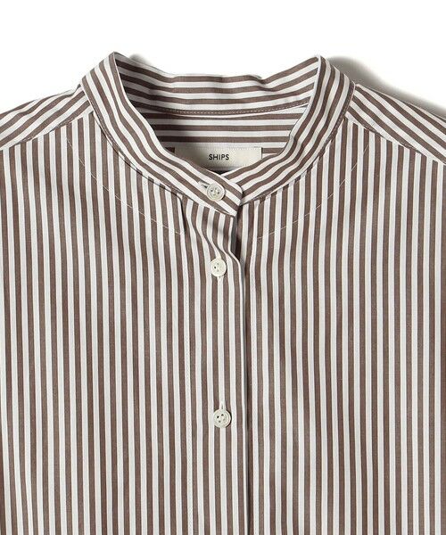 SHIPS / シップス シャツ・ブラウス | 〈手洗い可能〉ストライプ フロント ヨーク スタンドカラー シャツ | 詳細19