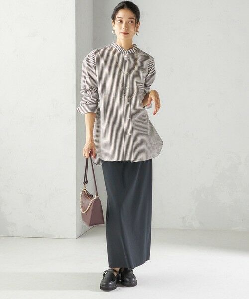 SHIPS / シップス シャツ・ブラウス | 〈手洗い可能〉ストライプ フロント ヨーク スタンドカラー シャツ | 詳細2