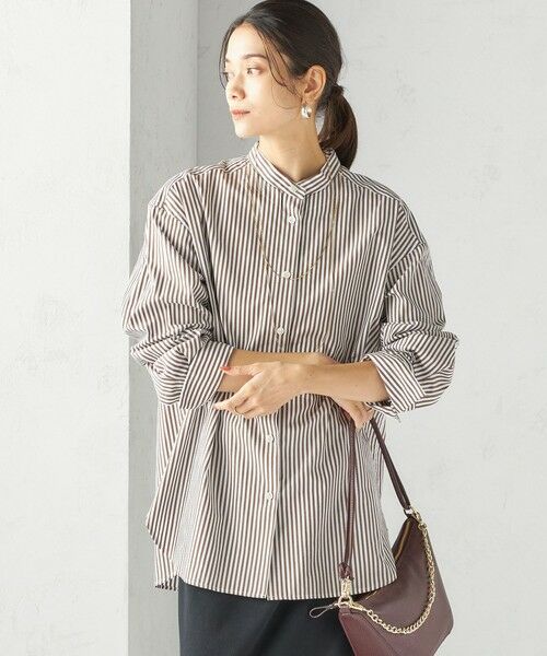 SHIPS / シップス シャツ・ブラウス | 〈手洗い可能〉ストライプ フロント ヨーク スタンドカラー シャツ | 詳細8