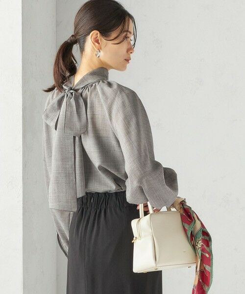 SHIPS / シップス シャツ・ブラウス | 〈手洗い可能〉ウール混 シアー ボイル リボン ブラウス | 詳細10