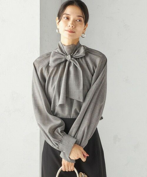 SHIPS / シップス シャツ・ブラウス | 〈手洗い可能〉ウール混 シアー ボイル リボン ブラウス | 詳細12