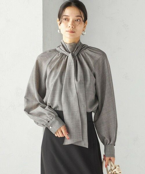 SHIPS / シップス シャツ・ブラウス | 〈手洗い可能〉ウール混 シアー ボイル リボン ブラウス | 詳細14