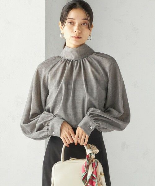 SHIPS / シップス シャツ・ブラウス | 〈手洗い可能〉ウール混 シアー ボイル リボン ブラウス | 詳細6