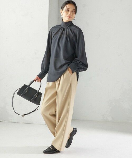 SHIPS / シップス シャツ・ブラウス | 〈手洗い可能〉ウール混 シアー ボイル リボン ブラウス | 詳細24