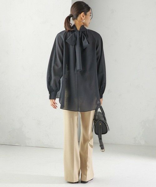 SHIPS / シップス シャツ・ブラウス | 〈手洗い可能〉ウール混 シアー ボイル リボン ブラウス | 詳細25