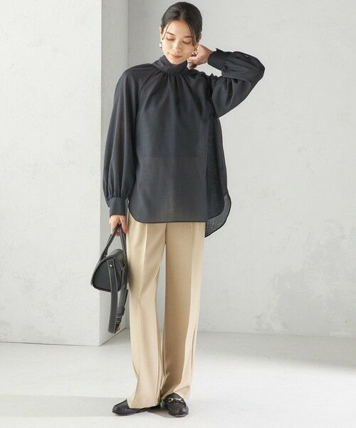 SHIPS / シップス シャツ・ブラウス | 〈手洗い可能〉ウール混 シアー ボイル リボン ブラウス | 詳細27