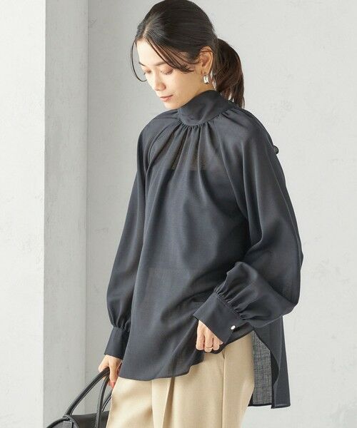 SHIPS / シップス シャツ・ブラウス | 〈手洗い可能〉ウール混 シアー ボイル リボン ブラウス | 詳細29