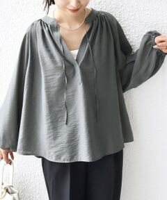 SHIPS / シップス シャツ・ブラウス | 〈手洗い可能〉シアー タンブラー デザイン ギャザー ブラウス